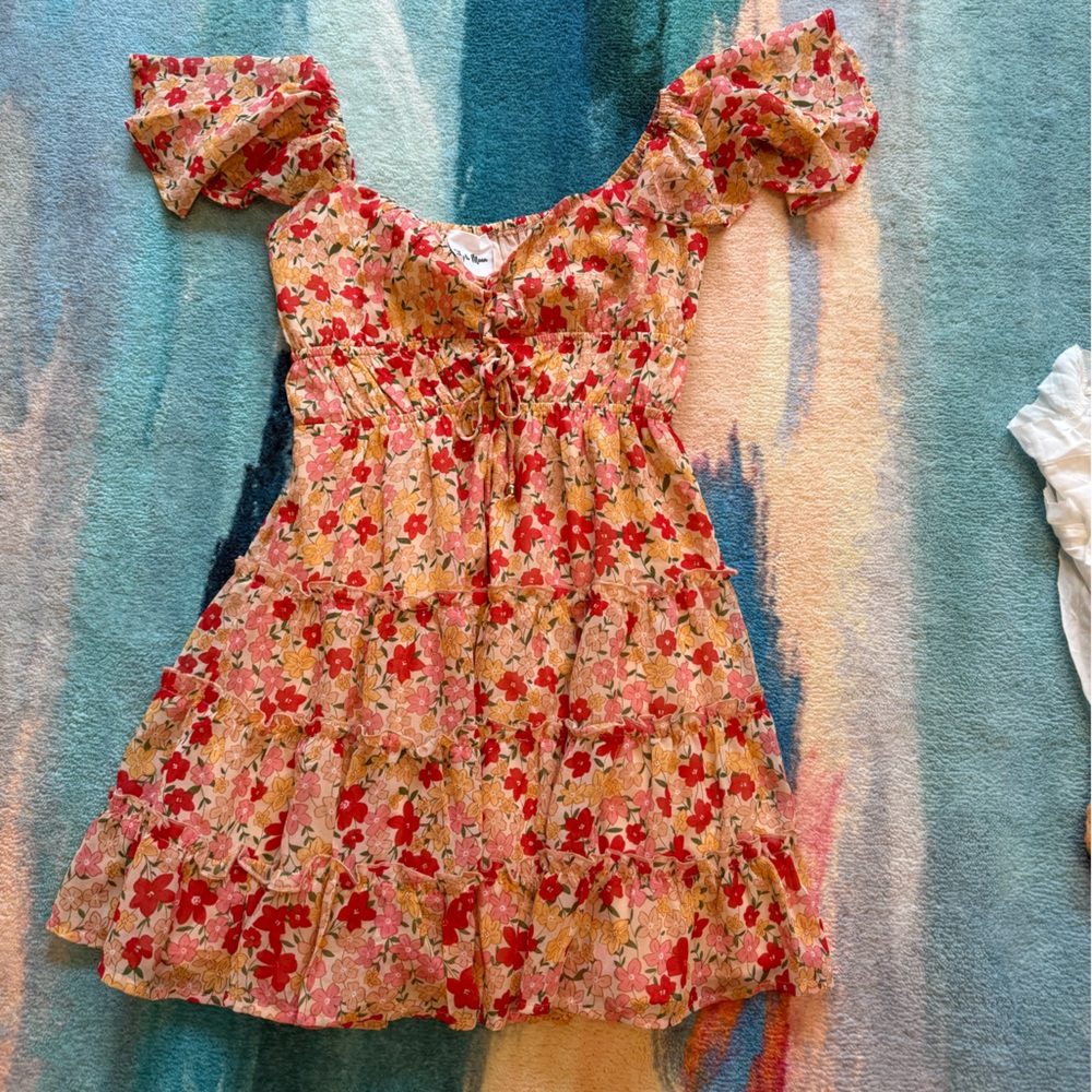 Floral Ruffle Maxi Dress - Picture 2 of 3